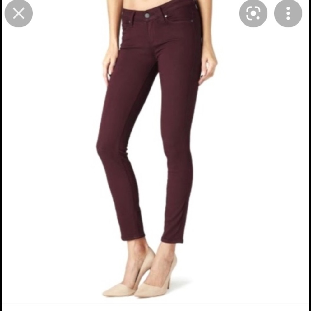 PAIGE NWT SIZE 29 VERDUGO CROP DARK BRICK COLOR JEANS